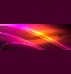 Neon Light Glowing Waves And Lines Background Set