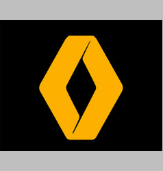 Renault Logo Brand Car Symbol Yellow Design