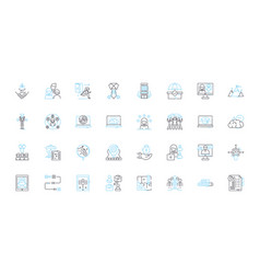 Civic Association Linear Icons Set Community