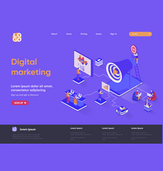 Digital Marketing Isometric Landing Page