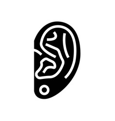 Earlobe Piercing Fashion Beauty Glyph Icon