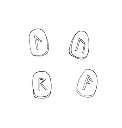 Hand Drawn Viking Runes Alphabet Celtic Font