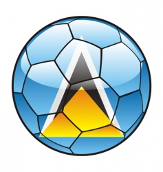 St Lucia Flag On Soccer Ball