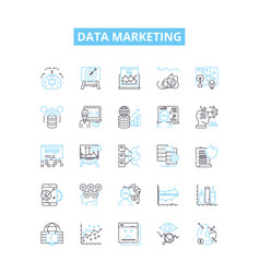 Data Marketing Line Icons Set