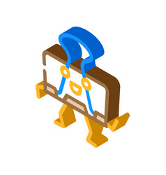 Binder Clip School Character Isometric Icon