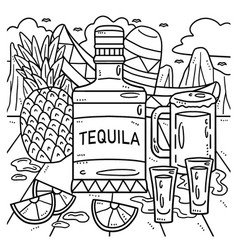 Cinco De Mayo Mexican Drinks Coloring Page