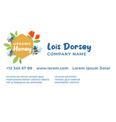 Organic Honey Business Or Visiting Card