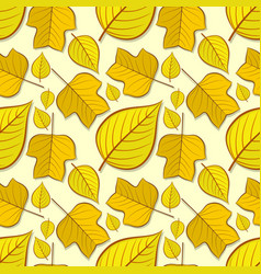 Pattern With Tulip Poplar And Linden Leaves