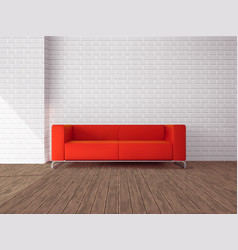 Red Sofa In Room