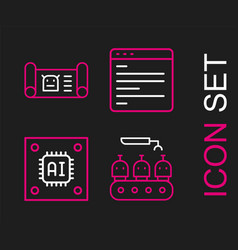 Set Line Industrial Production Of Robots