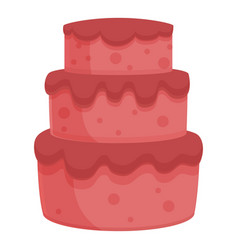 Cream Wedding Cake Icon Cartoon Pie Party