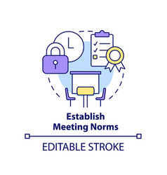 Establish Meeting Norms Concept Icon