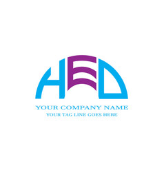 Hed Letter Logo Creative Design With Graphic