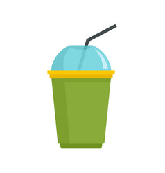 Matcha Smoothie Icon Flat Style