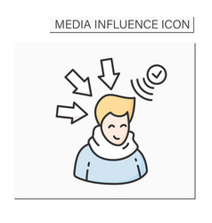 Media Influence Color Icon