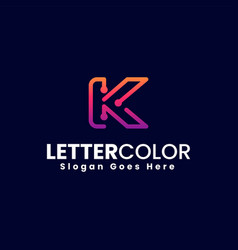 Logo Letter K Gradient Colorful Style