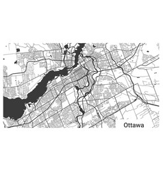 Map Ottawa City Ontario Canada Horizontal