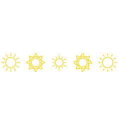 Set Of Sun Line Icons