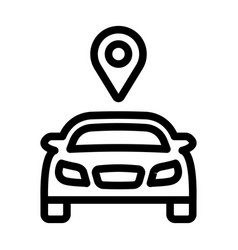 Connected Vehicle Thick Line Icon For Personal