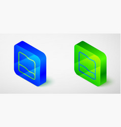 Isometric Line Rectangular Pillow Icon Isolated