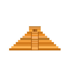 Maya Sacred Pyramid Icon Temple Of Kukulcan Logo