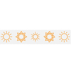 Set Of Sun Outline Icons