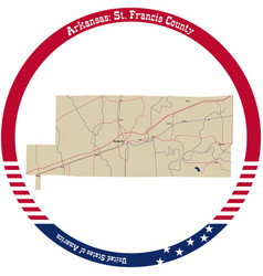 Map Of St Francis County In Arkansas Usa