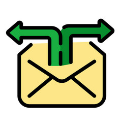 Social Media Marketing Mail Icon Flat