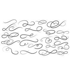 Calligraphic Swoosh Tail Set Underline Marker