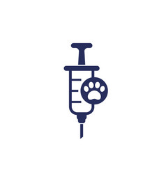 Dog Vaccination Icon On White