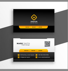 Elegant Yellow Corporate Business Card Design