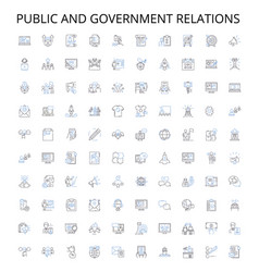 Public And Government Relations Outline Icons