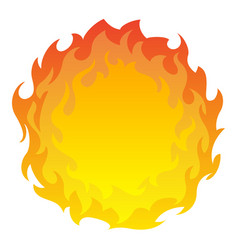Round fireball design element Royalty Free Vector Image