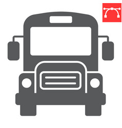 School Bus Glyph Icon