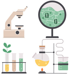 Science Biotechnology And Chemistry Lab Icons Set