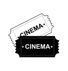 Ticket Admit Icon Set Movie Stub Sign