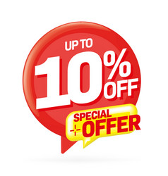 Up To 10 Percent Off Special Offer Sale Sticker