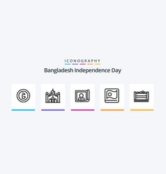 Bangladesh Independence Day Line 5 Icon Pack