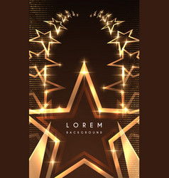 Gold Stars Background With Glow Effect