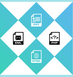 Set Eml File Document Html Ppt And Php Icon