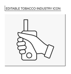 Electronic Cigarette Line Icon