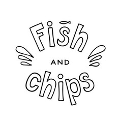 Fish And Chips Black Text