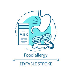 Food Allergy Concept Icon Allergic Reaction