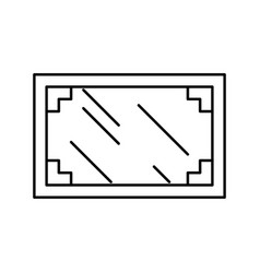 Tea Table Top View Line Icon