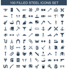 100 Steel Icons