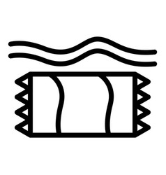 Beach Towel Icon Outline Sand Top View