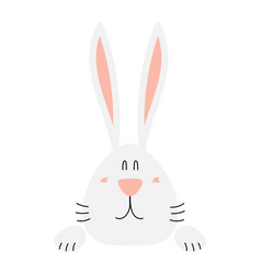 Cute Easter Bunny Rabbit Hare Face Cartoon