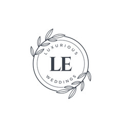 Le Initials Letter Wedding Monogram Logos