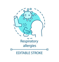 Respiratory Allergies Concept Icon Airborne