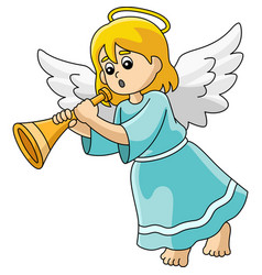 Christmas Angel Cartoon Colored Clipart